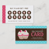  Cupcake-prijzen Klantenkaartje (Voorkant / Achterkant)