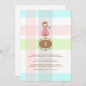 Cupcake Princess Birthday Party Kaart (Voorkant / Achterkant)