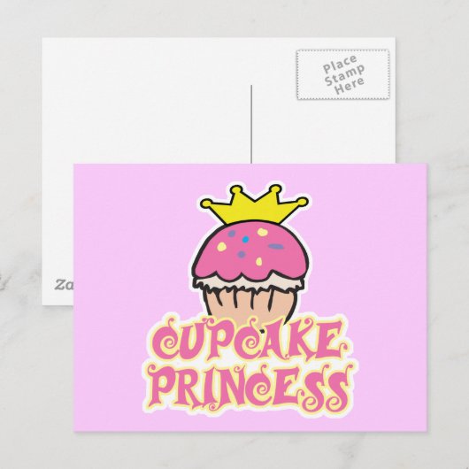 Cupcake Princess Briefkaart (Voorkant / Achterkant)