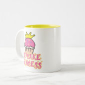 Cupcake Princess Tweekleurige Koffiemok (Voorkant links)