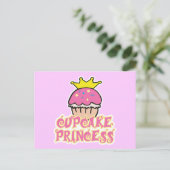Cupcake Prinses Briefkaart (Staand voorkant)