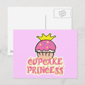 Cupcake Prinses Briefkaart (Voorkant / Achterkant)