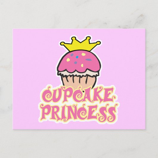 Cupcake Prinses Briefkaart (Voorkant)