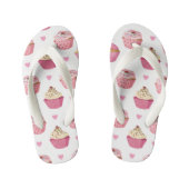 Cupcake print Child Flipflops Kinder Teenslippers (Voetbed)