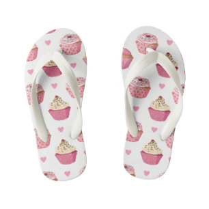 Cupcake print Child Flipflops Kinder Teenslippers