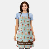 Cupcake Print Pattern op Light Blue Schort (Gedragen)