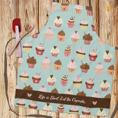 Cupcake Print Pattern op Light Blue Schort