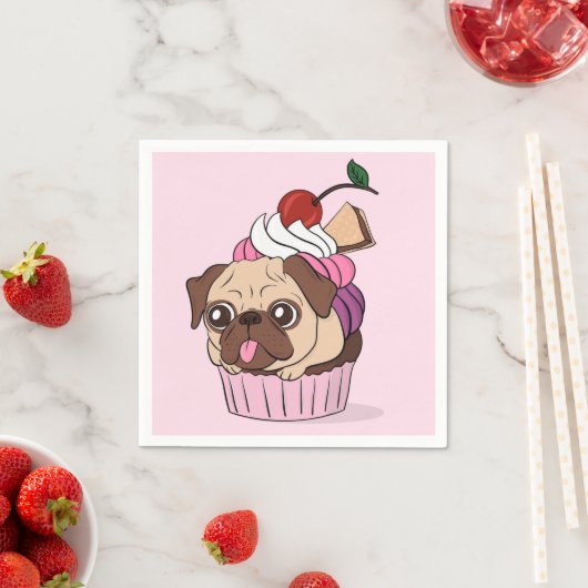 Cupcake Pug Servet (Insitu)