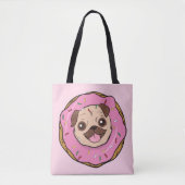 Cupcake Pug Tote Bag (Voorkant)