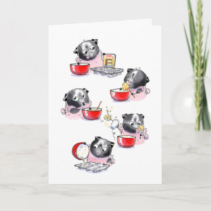 Cupcake Pug-verjaardagskaart Kaart