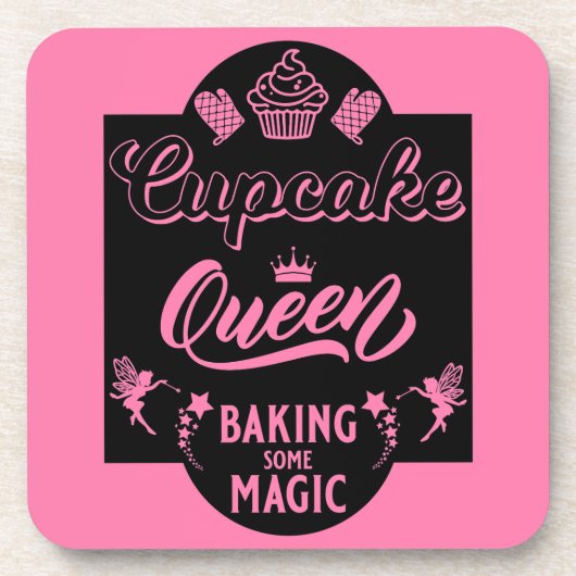 Cupcake Queen Bier Onderzetter (Voorkant)