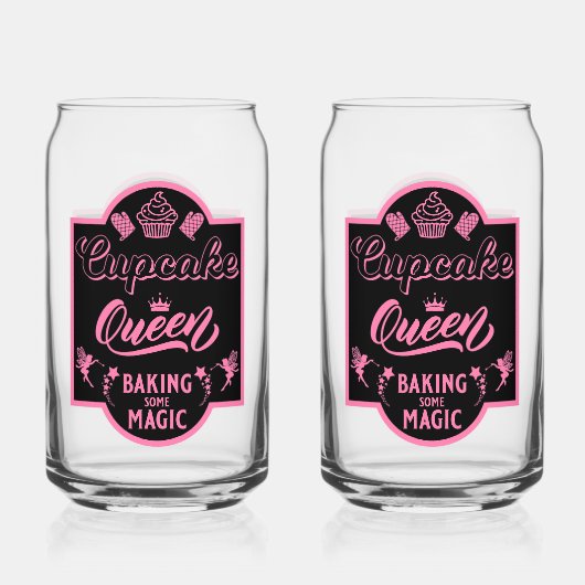 Cupcake Queen Blikvorm Glas (Voorkant)
