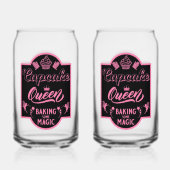 Cupcake Queen Blikvorm Glas (Achterkant)
