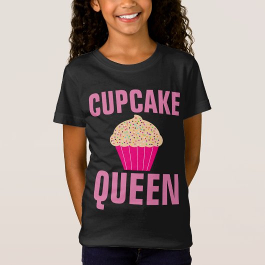 CUPCAKE QUEEN Girls T-Shirts (Voorkant)