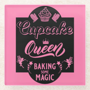Cupcake Queen Glazen Onderzetter