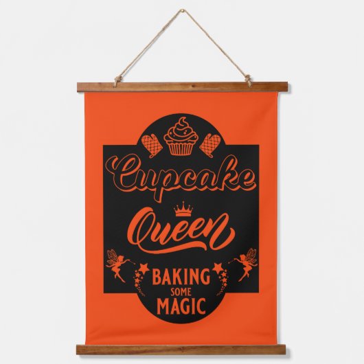 Cupcake Queen Hangend Wandkleed (Voorkant)