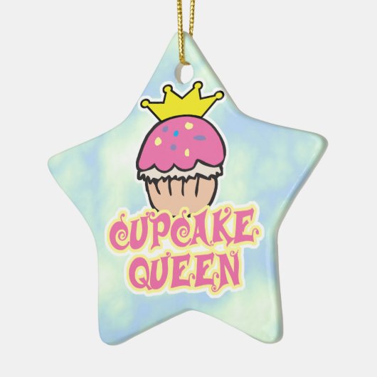 Cupcake Queen Keramisch Ornament (Links)