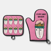 Cupcake Queen Ovenwant & Pannenlap Set (Voorkant)