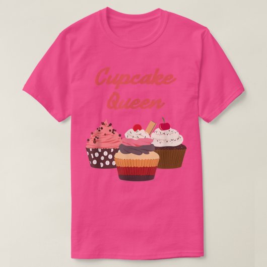Cupcake Queen, Sweet Baking Graphic, Baking Fairy T-shirt (Design voorkant)