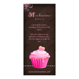 Cupcake Rack Kaart Brochure Schattige Roze