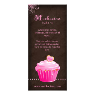 Cupcake Rack Kaart Brochure Schattige Roze