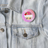 Cupcake Rainbow Ronde Button 5,7 Cm (In situ)