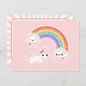 Cupcake Rainbow Unicorn Briefkaart (Voorkant / Achterkant)