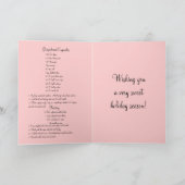 Cupcake recept kerstkaart feestdagen kaart (Binnen)