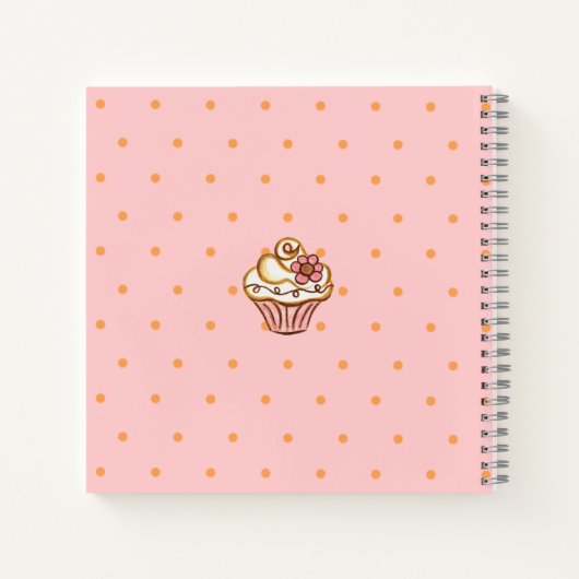 Cupcake Recept Kookboek Gift Notitieboek (Achterkant)