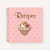 Cupcake Recept Kookboek Gift Notitieboek (Voorkant)