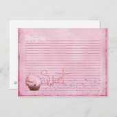 cupcake-receptenkaart briefkaart (Voorkant / Achterkant)