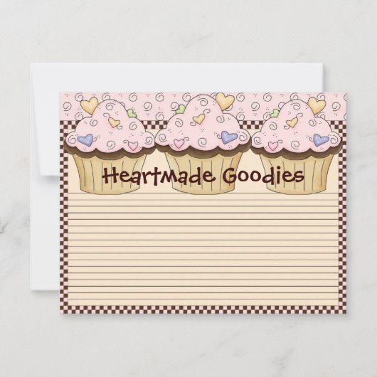 Cupcake Recipe Kaart (Voorkant)