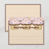 Cupcake Recipe Kaart (Voorkant / Achterkant)