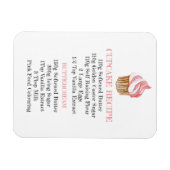 CUPCAKE RECIPE KITCHEN FLEXIBELE FRIDGE MAGNET MAGNEET (Horizontaal)