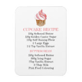 CUPCAKE RECIPE KITCHEN FLEXIBELE FRIDGE MAGNET MAGNEET (Verticaal)