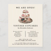  Cupcake Retro Bakkerij Gebak Snoepjes Flyer (Voorkant)