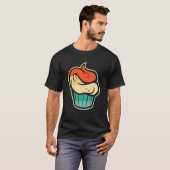 Cupcake Retro Stijl Vintage Cupcake T-shirt (Voorkant volledig)
