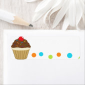 Cupcake Return-adreslabel Etiket (Insitu)