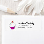 Cupcake Return-adreslabels Etiket (Insitu)