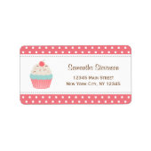 Cupcake Return-adreslabels Etiket (Voorkant)