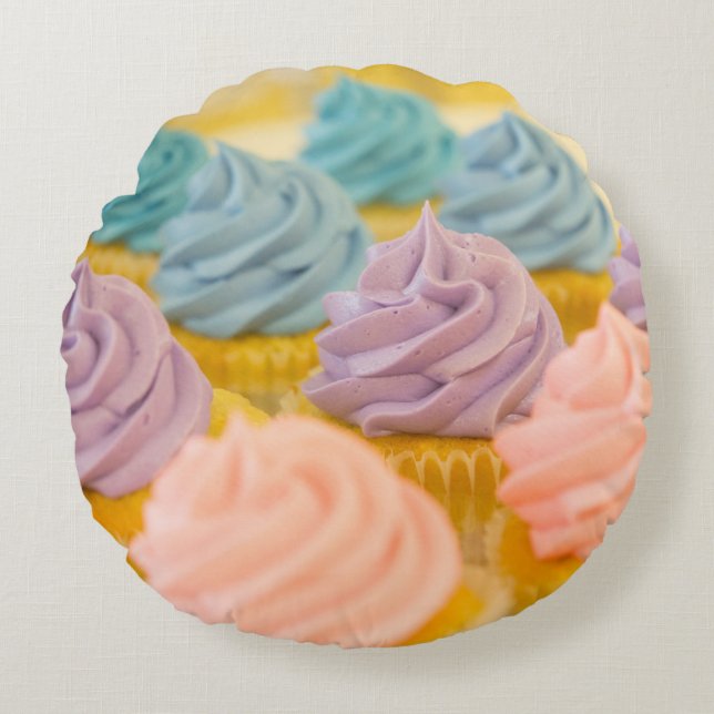 Cupcake Rond Kussen (Voorkant)