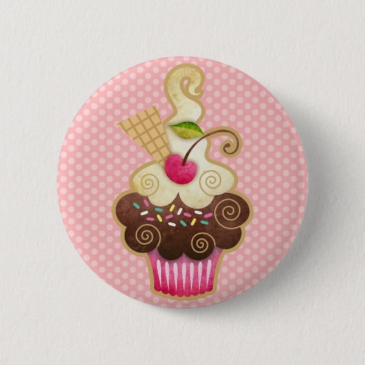 Cupcake Ronde Button 5,7 Cm (Voorkant)