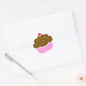 Cupcake Ronde Sticker (Envelop)
