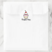Cupcake Ronde Sticker (Tas)