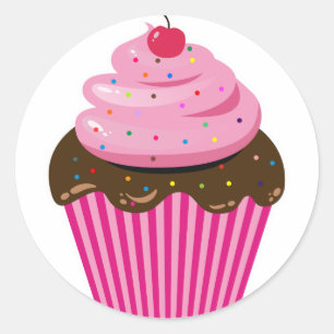 Cupcake Ronde Sticker