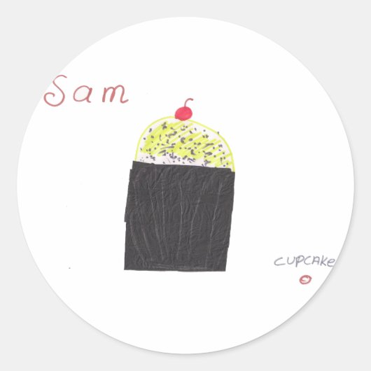 CUPCAKE RONDE STICKER (Voorkant)