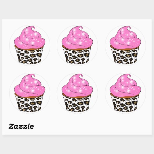 Cupcake Ronde Sticker (Vel)