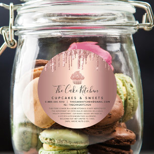 Cupcake Roos Gold Copper Drivers Bakery Chef Legal Ronde Sticker