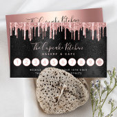 Cupcake Roos Gold Glitter Drift Bakery Chef Black Klantenkaartje