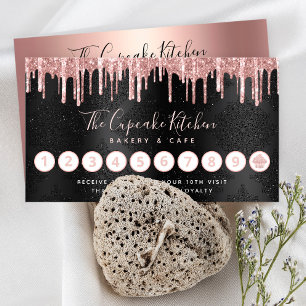 Cupcake Roos Gold Glitter Drift Bakery Chef Black Klantenkaartje